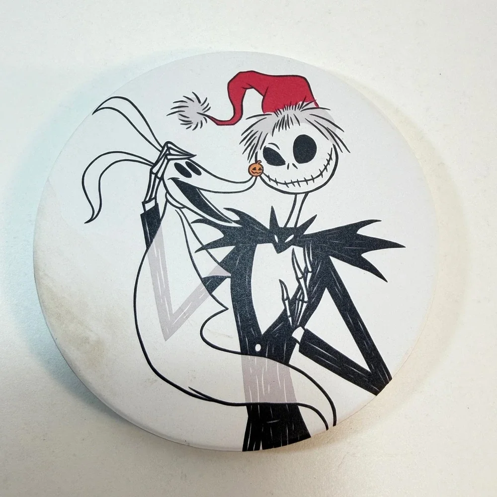 Disney Coasters 4in White Nightmare Before Christmas Set Of 4 Jack Sally Oogie